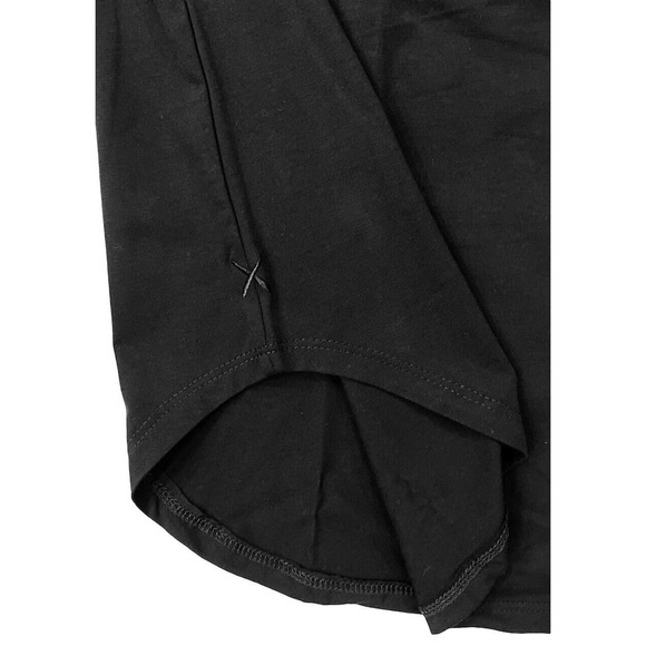 Cuts Clothing Men's Elongated Hem Henley 4 Way Stretch Tee T-Shirt - Black - Picture 3 of 7